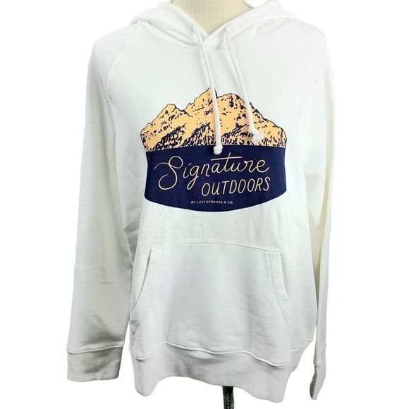 Levi's Strauss Signature Outdoor Graphic Pullover Hoodie Sweatshirt Women's Size - Picture 1 of 11